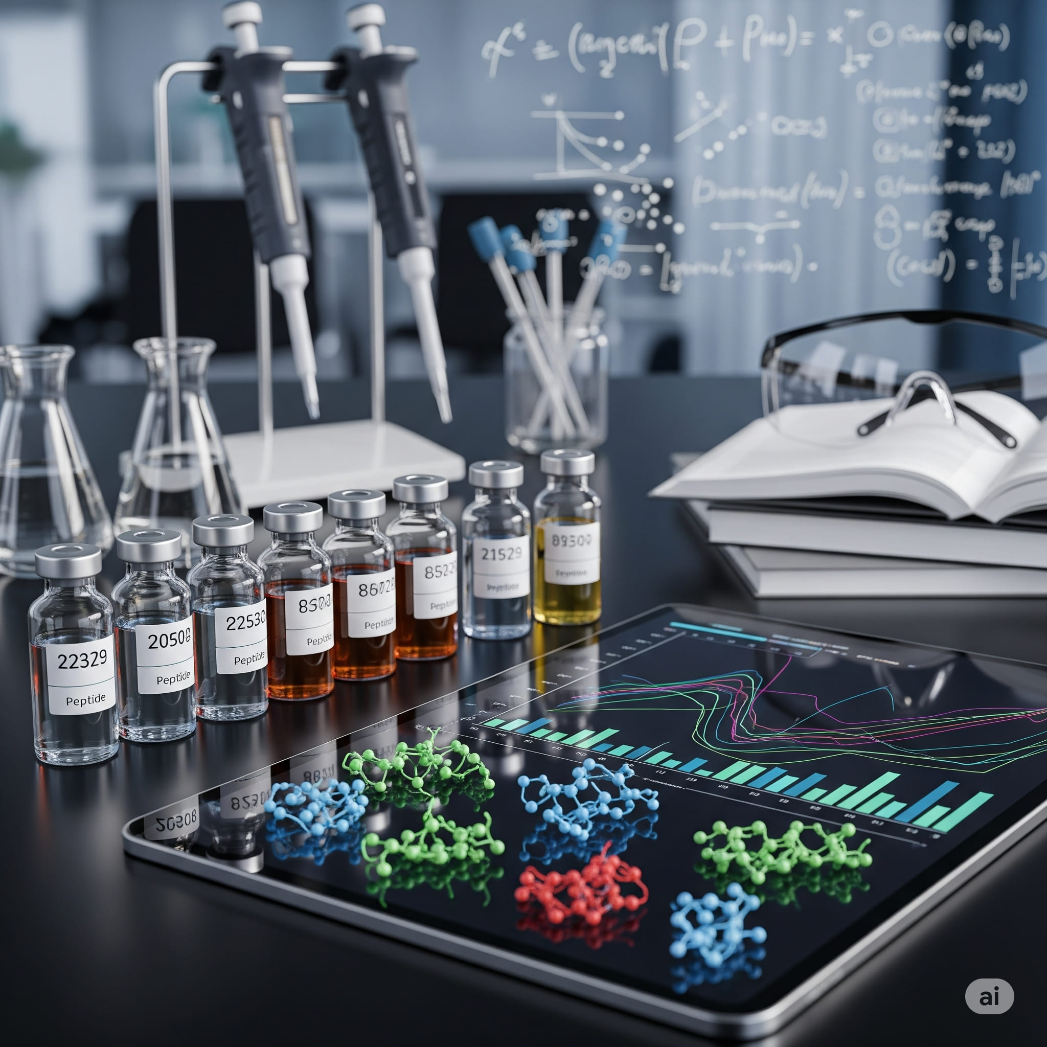 Research lab and peptide therapies